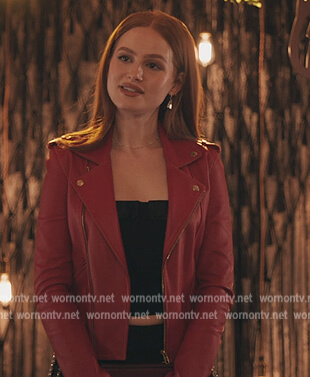 Cheryl’s red leather moto jacket on Riverdale