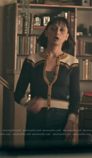 Chrissy’s horse cardigan on Superman and Lois