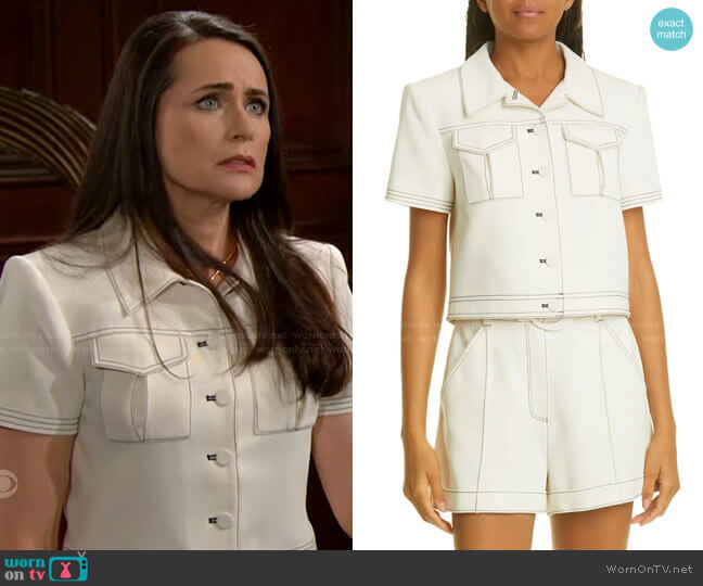 Cinq a Sept Coco Jacket worn by Quinn Fuller (Rena Sofer) on The Bold & the Beautiful