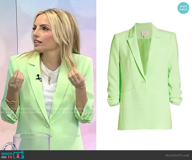Khloe Crepe Ruched Blazer by Cinq a Sept worn by Lauren Slayton on Today