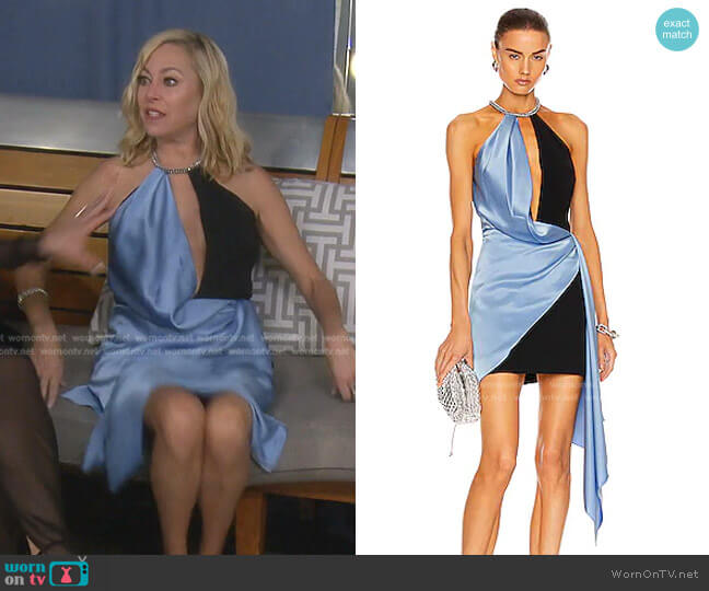 Crystal Tube Halter Wrap Dress by Davind Koma worn by Sutton Stracke on The Real Housewives of Beverly Hills