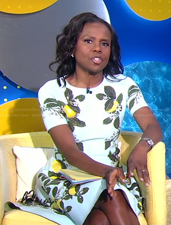 WornOnTV: Deborah’s light blue lemon dress on Good Morning America ...