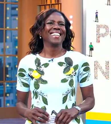 Deborah’s light blue lemon dress on Good Morning America