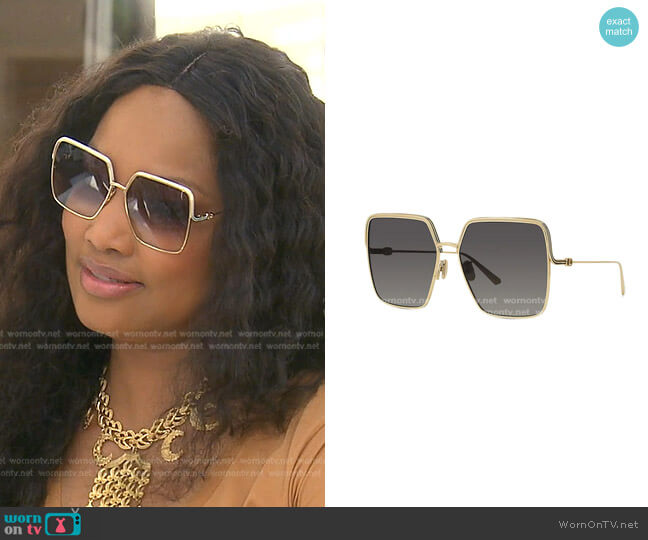 EverDior 60MM Square Sunglasses by Dior worn by Garcelle Beauvais on The Real Housewives of Beverly Hills
