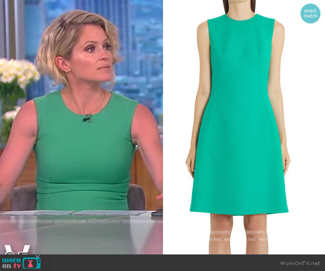 Wool Crepe A-Line Dress by Dolce and Gabbana worn by Sara Haines on The View