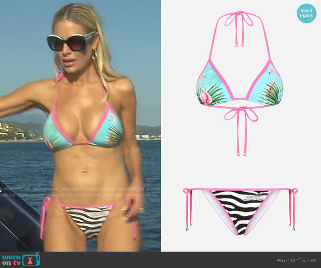 Flamingo-Print Bikini by Dolce & Gabbana worn by Dorit Kemsley  on The Real Housewives of Beverly Hills