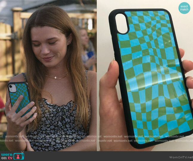 Illusion Checkers Phone Case by Dragonfly Cases at Etsy worn by Rain Spencer on The Summer I Turned Pretty