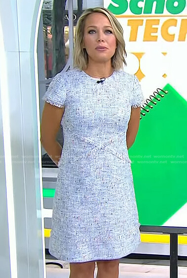 Dylan’s white tweed dress on Today