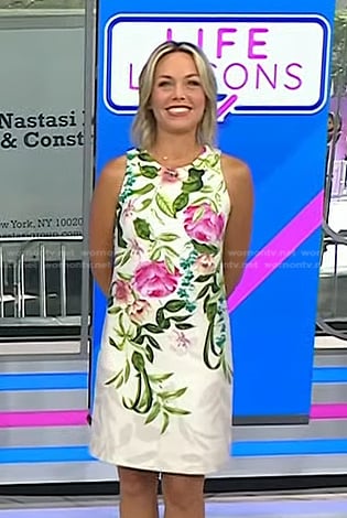 Dylan's white floral sleeveless dress on Today