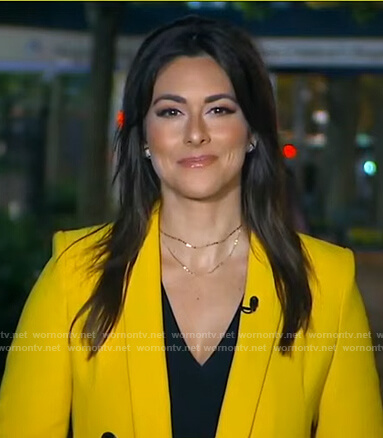 Erielle’s yellow double breasted blazer on Good Morning America