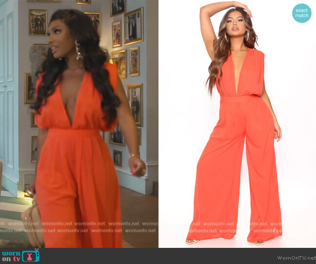 Go With The Flow Jumpsuit by Fashion Nova worn by Lesa Milan (Lesa Milan) on The Real Housewives of Dubai