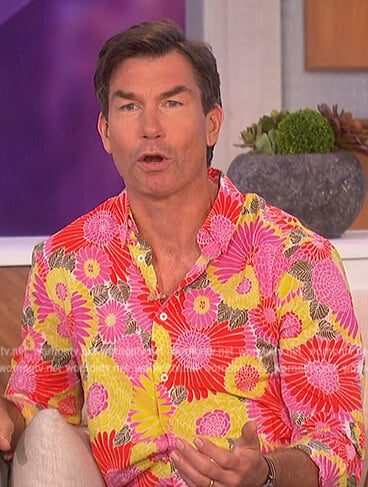 Jerry’s floral print shirt on The Talk