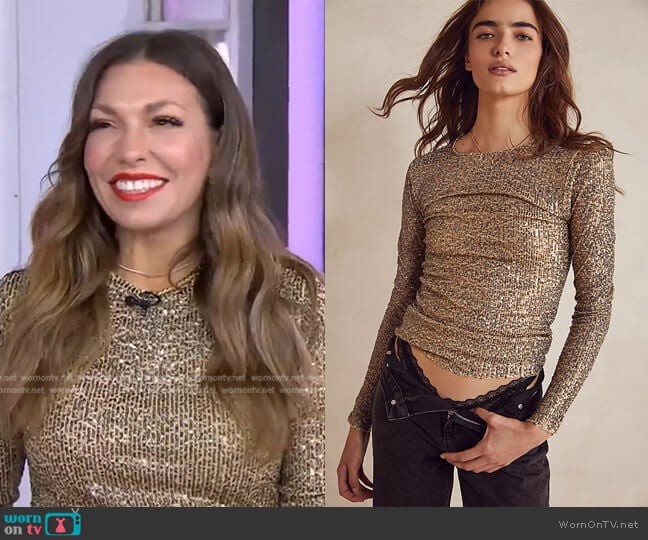 Gold Rush Long Sleeve by Free People worn by Melissa Garcia on Today