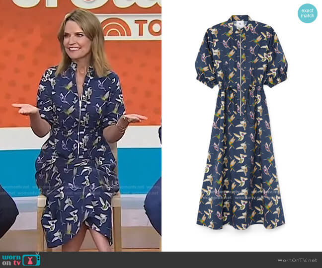 Wilt Zip-Front Utility Dress by G. Label worn by Savannah Guthrie on Today