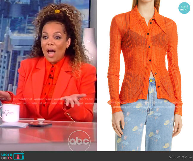 WornOnTV: Sunny’s orange lace shirt and blazer on The View | Sunny ...