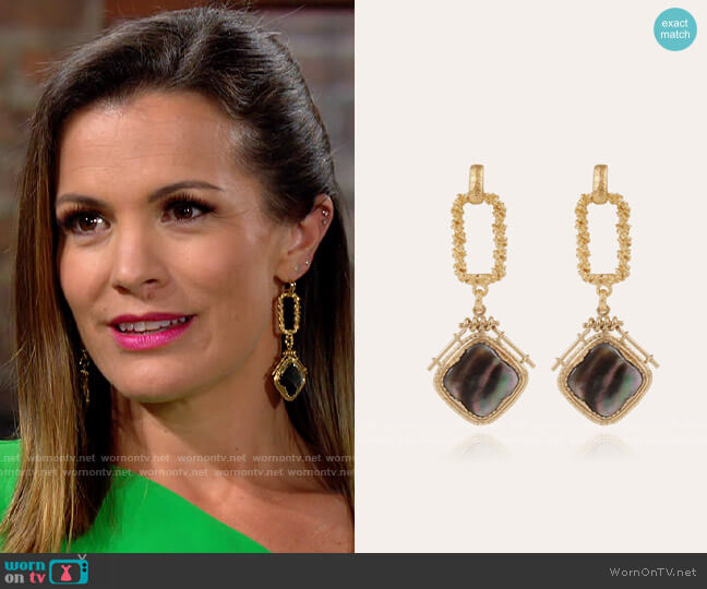 Gas Bijoux Siena Earrings worn by Chelsea Lawson (Melissa Claire Egan) on The Young and the Restless