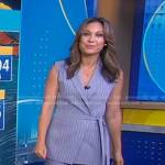 Ginger’s grey striped vest and pants on Good Morning America