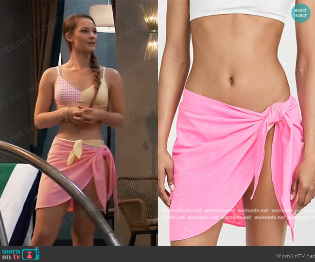 Leg Daze Sarong by Good American worn by Esme (Avery Kristen Pohl) on General Hospital