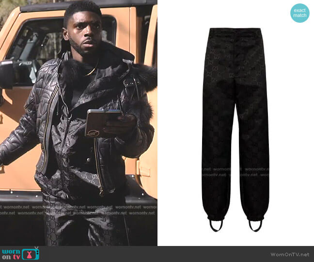 Off The Grid GG Track Pants by Gucci worn by Tom Swift (Tian Richards) on Tom Swift