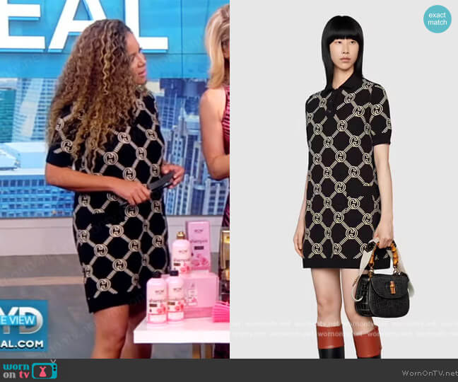 Reversible Interlocking G polo dress by Gucci worn by Sunny Hostin on The View