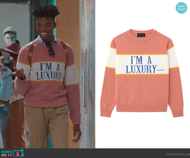 I'm a Luxury Sweater by Gyles and George worn by Ben Wheeler (Jonas Dylan Allen) on First Kill