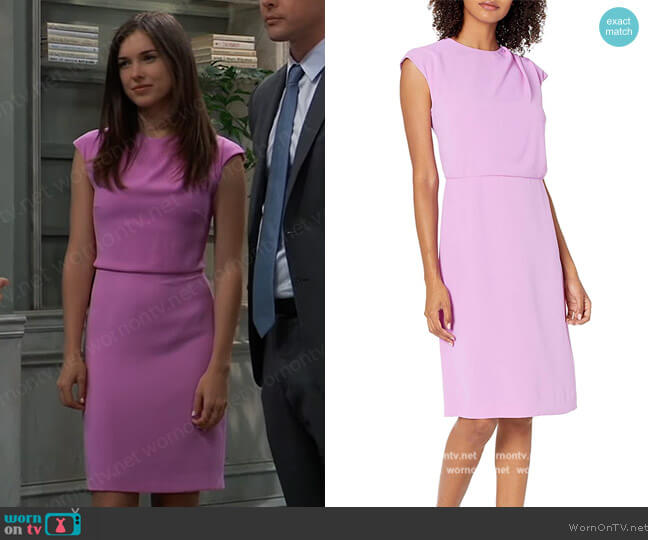 Pencil Dress by Halston worn by Willow Tait (Katelyn MacMullen) on General Hospital