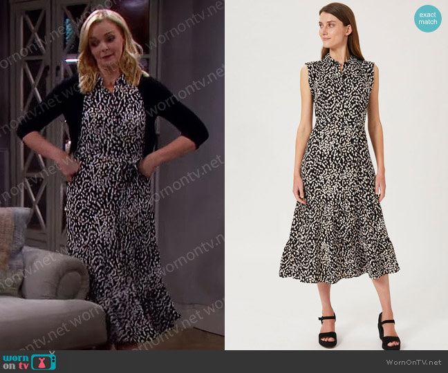 Esme Midi Dress by Hobbs worn by Belle Brady (Martha Madison) on Days of our Lives