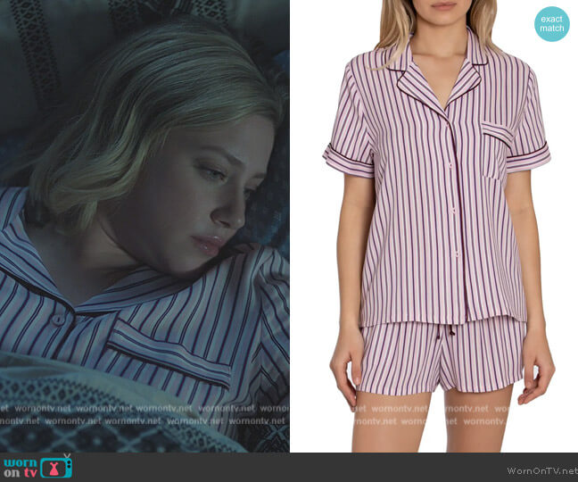 Beautiful Dreamer Stripe Short Pajamas by In Bloom By  Jonquil worn by Betty Cooper (Lili Reinhart) on Riverdale
