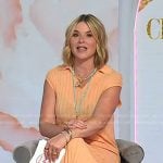 Jenna’s orange ribbed knit polo dress on Today