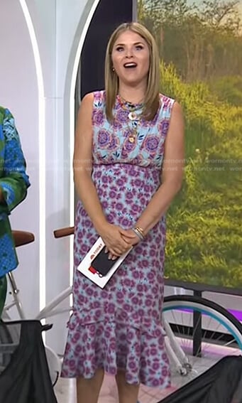 Jenna's blue and purple floral dress on Today