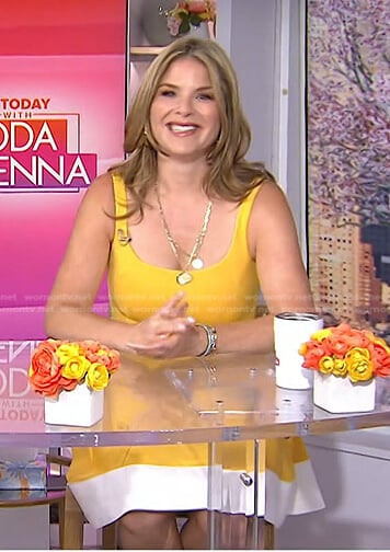 Jenna’s yellow colorblock mini dress on Today