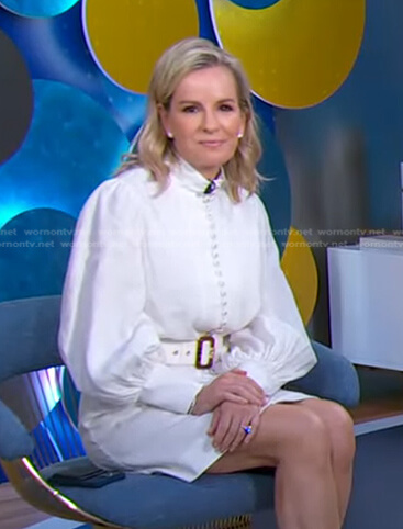 Jennifer’s white belted mini dress on Good Morning America