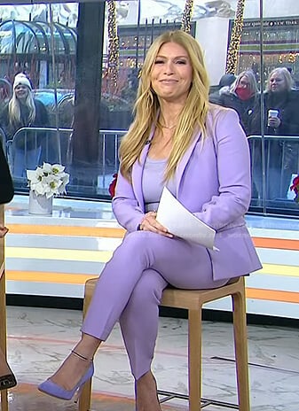 WornOnTV: Jill’s lilac button-sleeve jacket and pants on Today | Jill ...