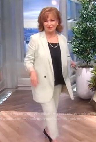 Joy's mint double breasted blazer on The View