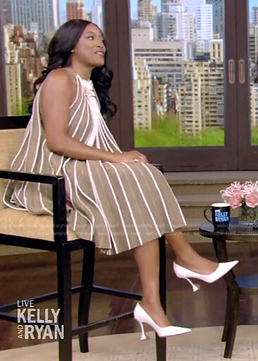 Keke Palmer’s white pumps on Live with Kelly and Ryan