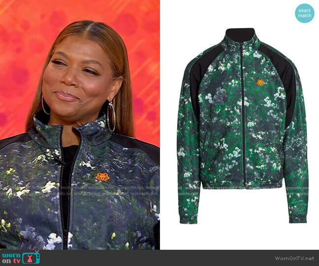 Printed Polyester-Blend Track Jacket by Kenzo worn by Queen Latifah on Today