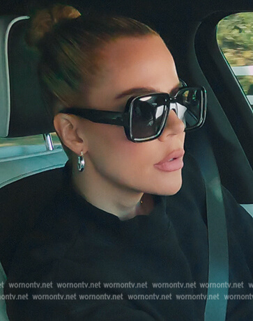 Khloe’s black square sunglasses on The Kardashians