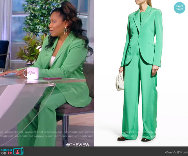 WornOnTV: Lindsey Granger’s green blazer and pants on The View ...