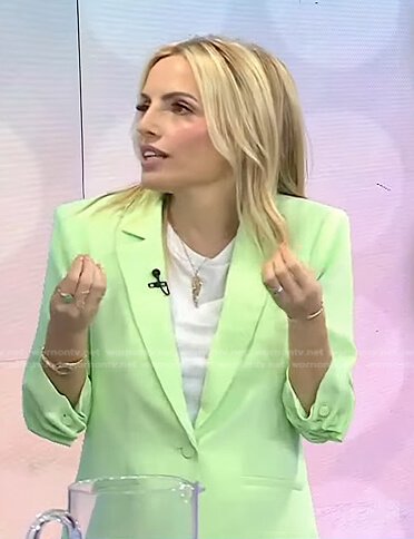 Lauren Slayton’s lime green ruched sleeve blazer on Today
