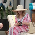 Liesl’s pink stripe pompom coverup on General Hospital