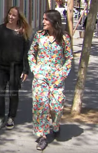 Lilia Luciano's floral jumpsuit on CBS Mornings