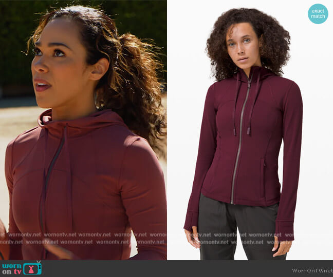 Hooded Define Jacket by Lululemon worn by Emily Lopez (Jessica Camacho) on All Rise