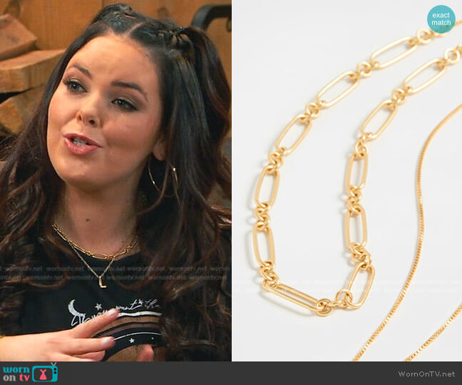 Muse Pendant Necklace Set by Madewell  worn by Lou Hockhauser (Miranda May) on Bunkd