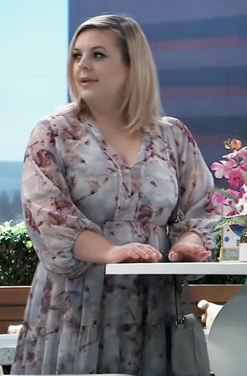 Maxie’s blue floral dress on General Hospital