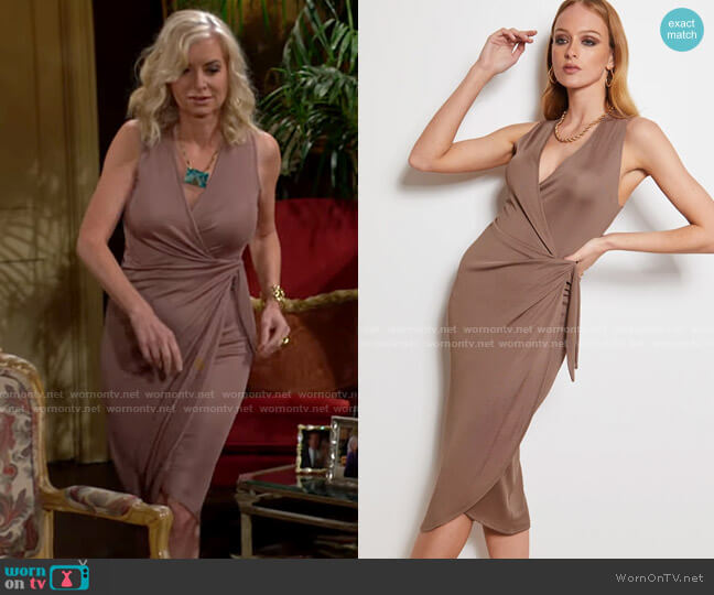 Me & Thee Fool's Gold Dress worn by Ashley Abbott (Eileen Davidson) on The Young and the Restless