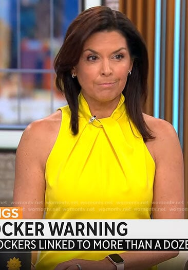 Meg Oliver’s yellow dress on CBS Mornings