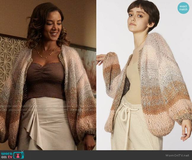 Maiami Ombre Mohair Big Cardigan worn by Maria DeLuca (Heather Hemmens) on Roswell New Mexico