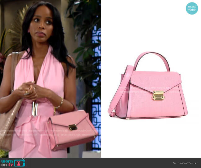 MICHAEL Michael Kors Whitney Satchel worn by Imani Benedict (Leigh-Ann Rose) on The Young and the Restless
