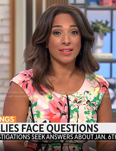 Michelle Miller’s floral dress on CBS Mornings