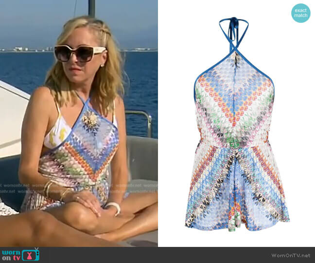 Fine-Knit Playsuit by Missoni worn by Sutton Stracke  on The Real Housewives of Beverly Hills